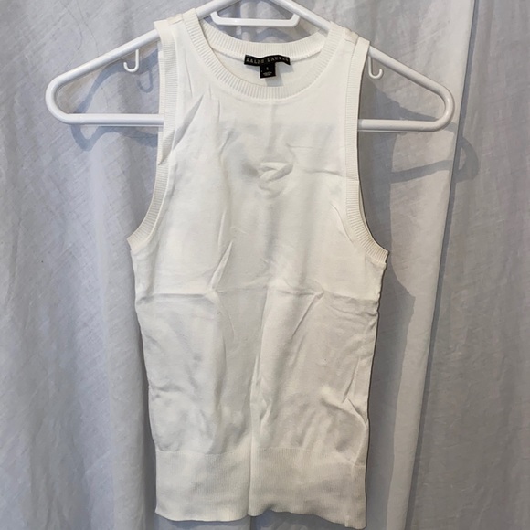 Ralph Lauren white tank top SMALL - Picture 2 of 2